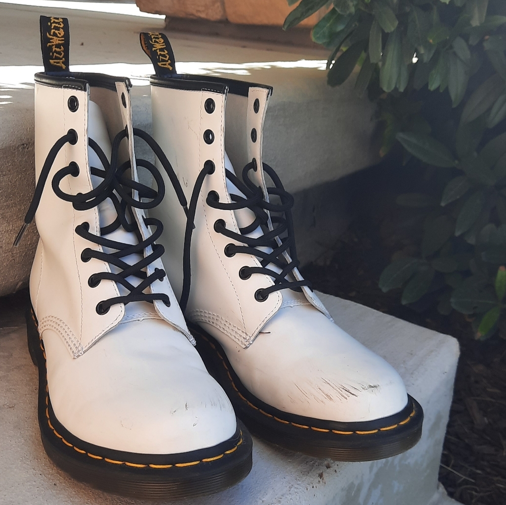 White Dr. Marten Boots